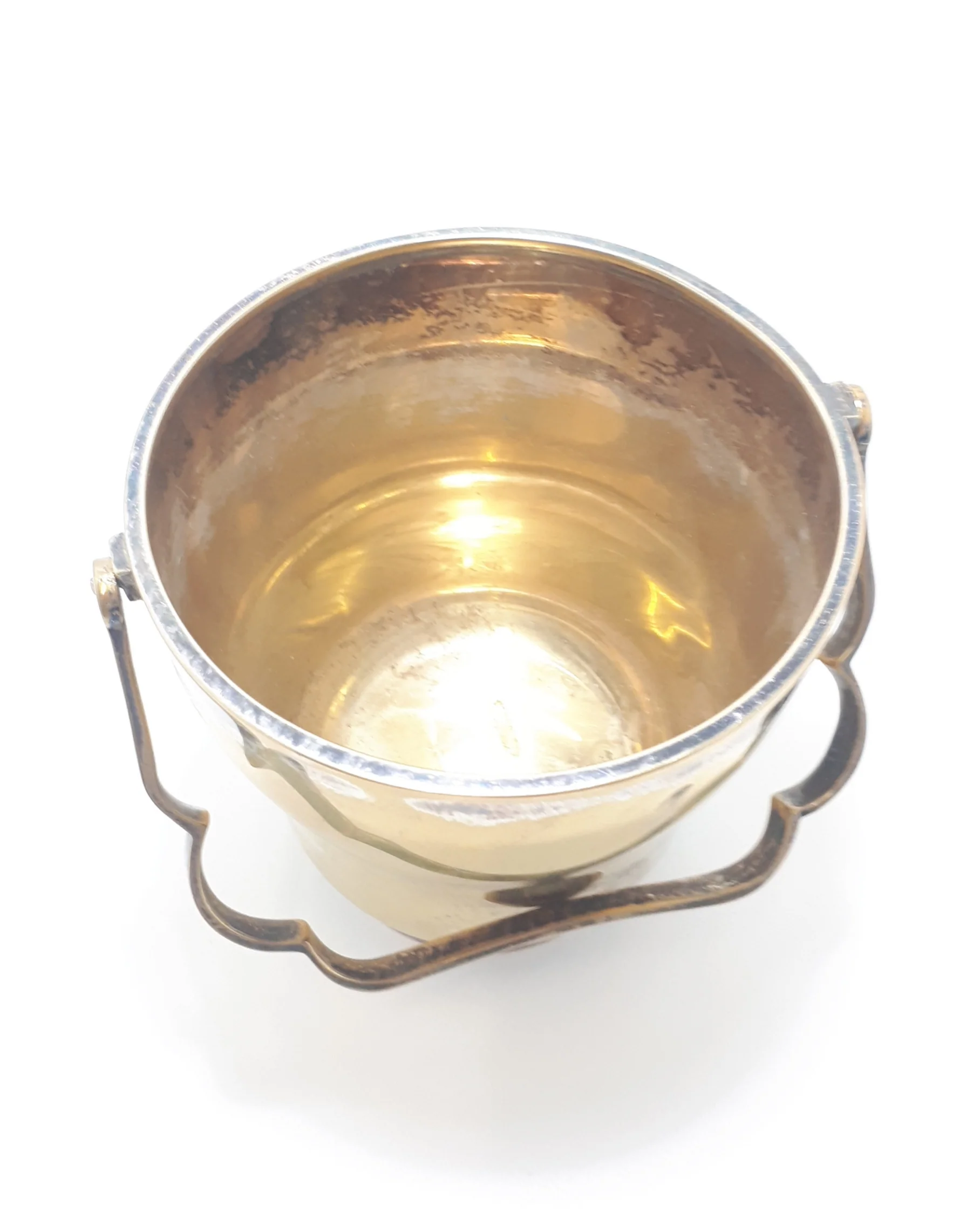 Small & Solid Vintage Ice Bucket With Swing Handle - Image 7