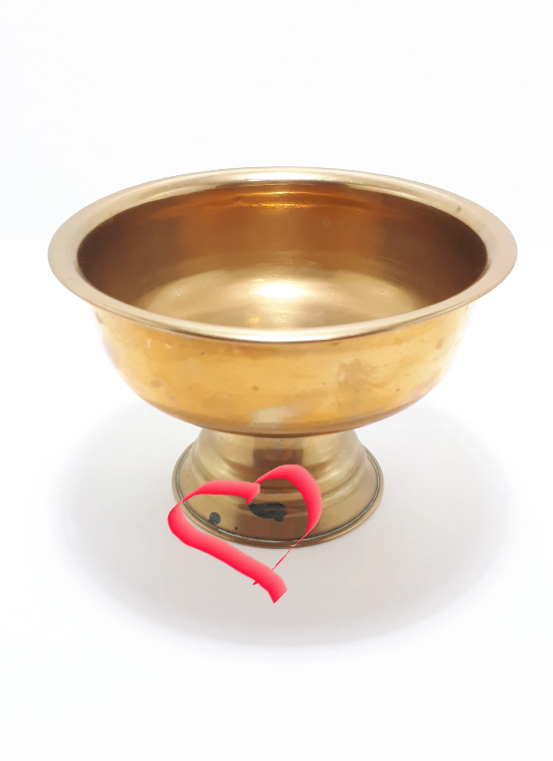 Solid Brass Pedestal Bowl - Image 5
