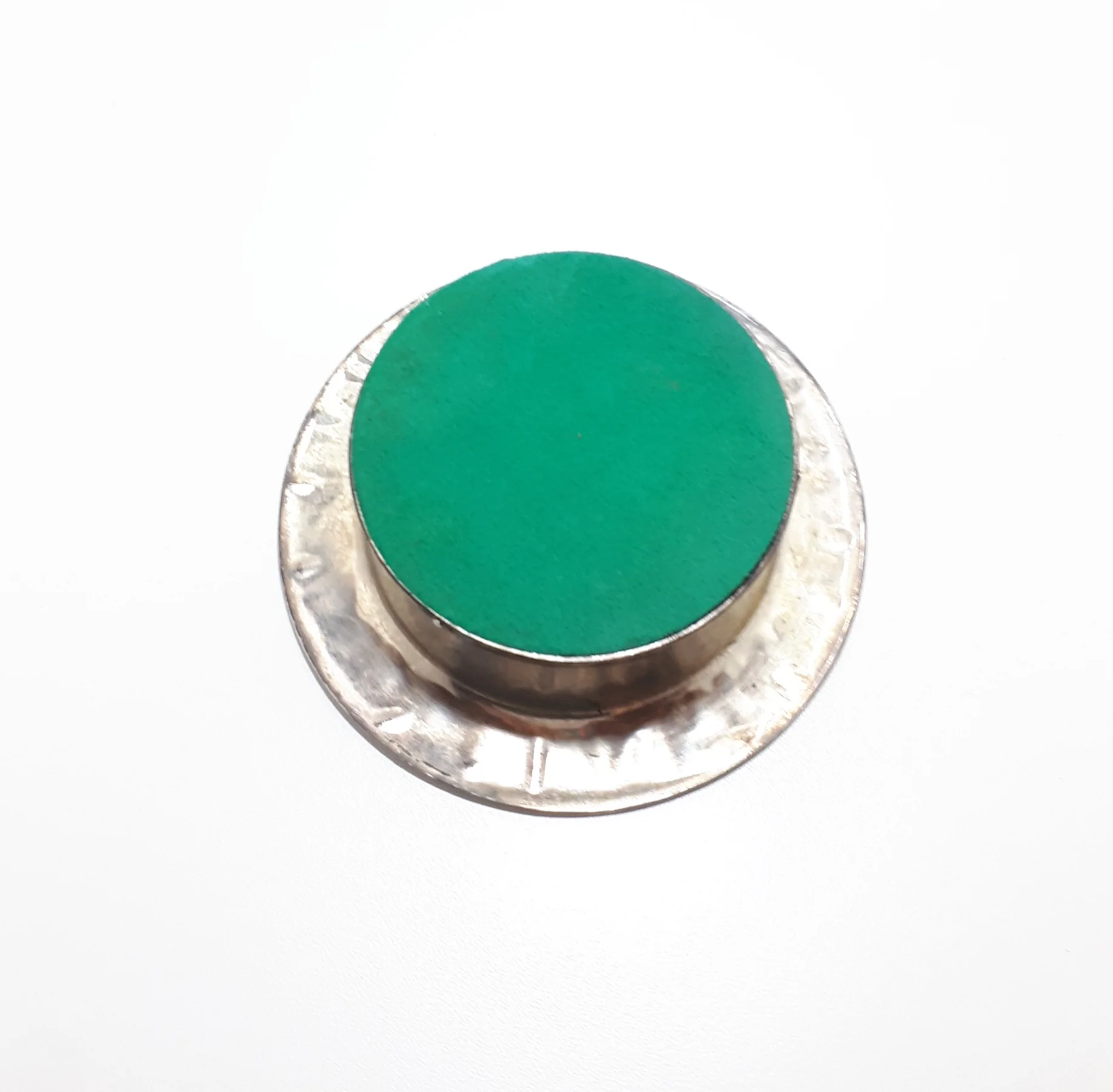 Solid & Heavy Silver Plated Embossed Bottle Coaster – Wood liner & Felt Base - Image 6