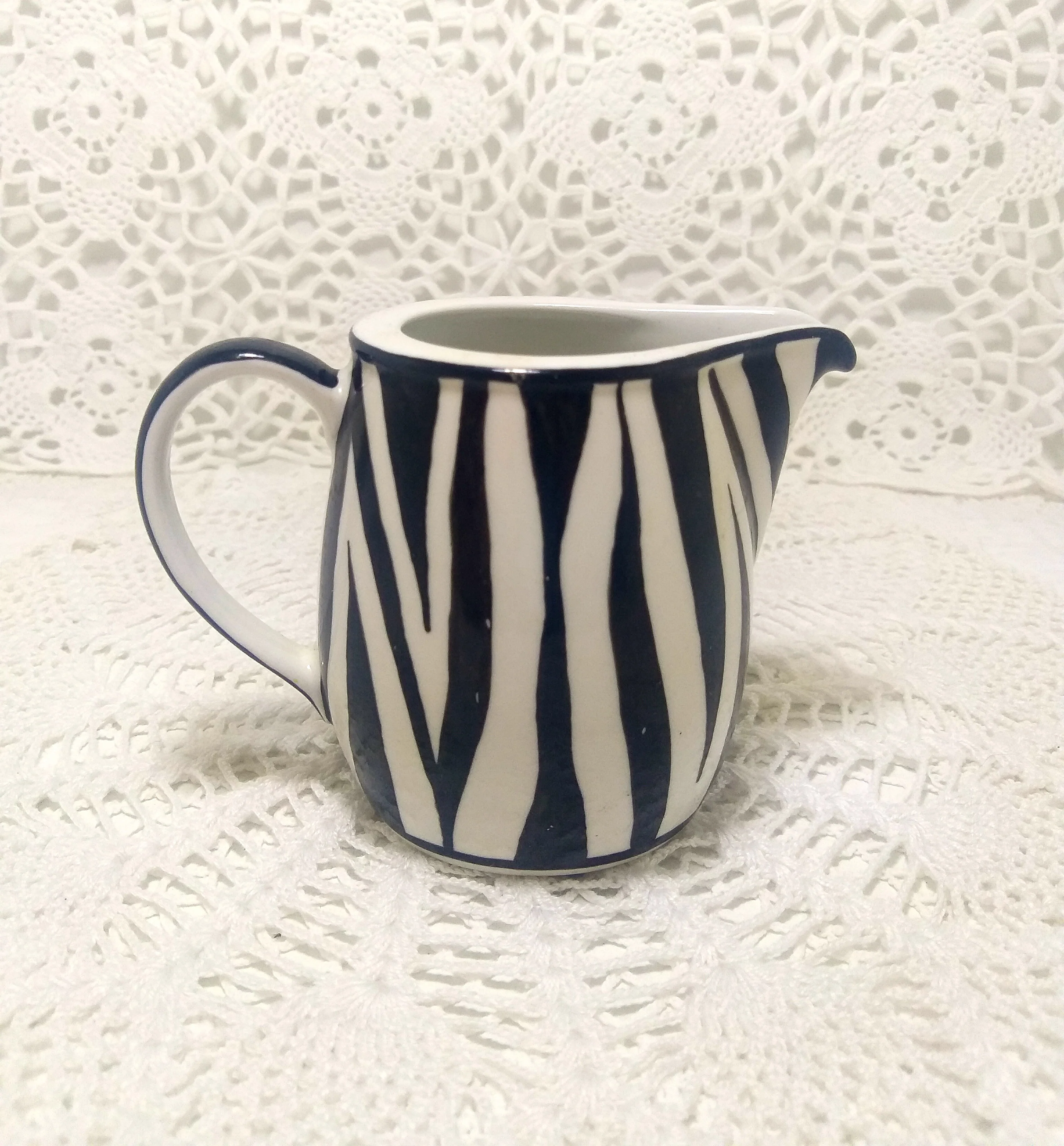 South African Continental China Milk Jug / Creamer – Zebra Print Pattern - Image 3