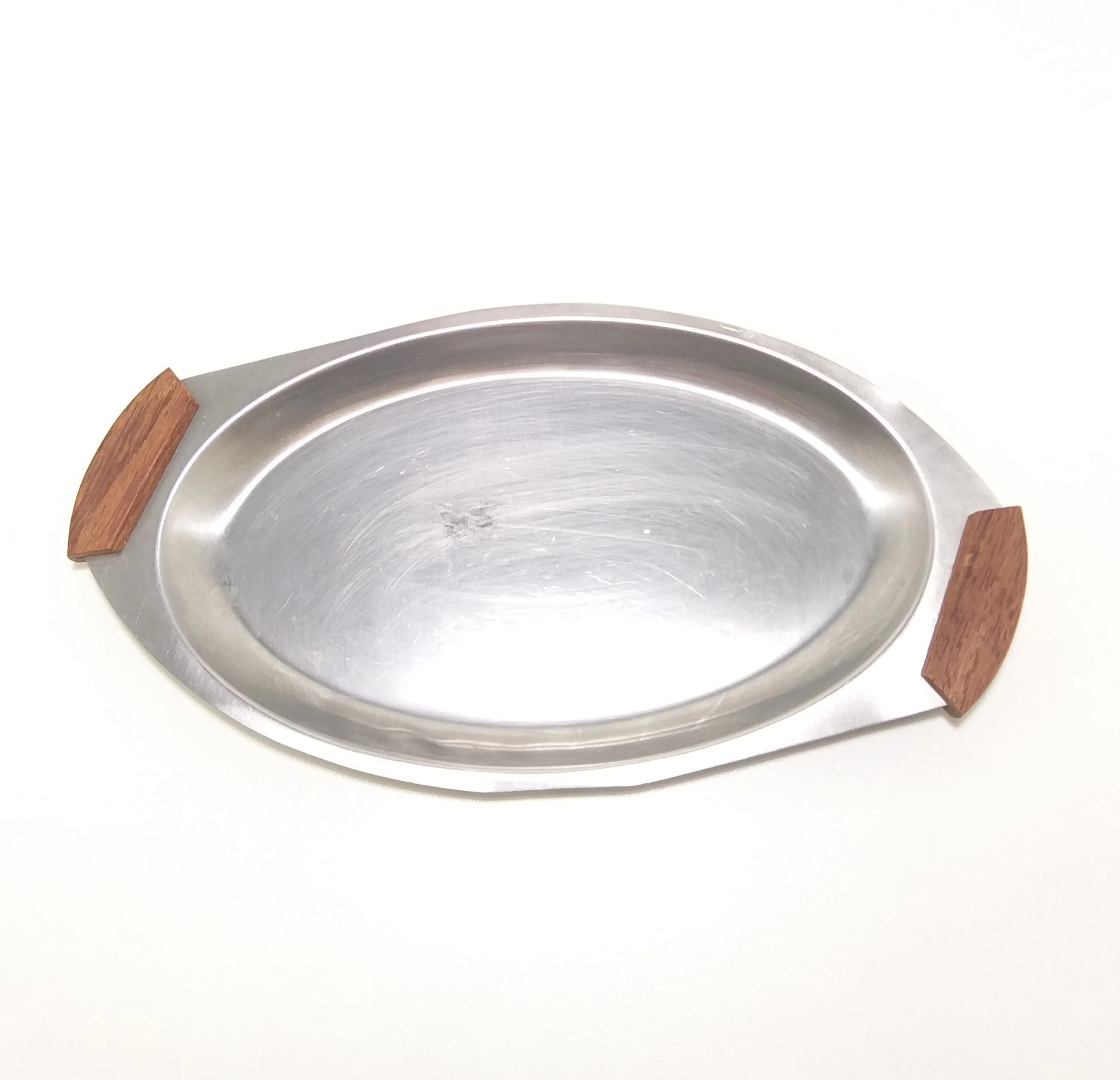 Stainless Steel Snack Dish With Wood Handles - Image 3