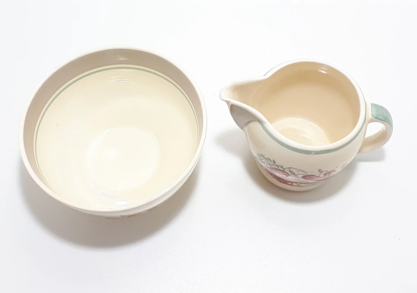 Susie Cooper Kestrel Shape Creamer & Large Open Sugar Bowl –Tiger Lily Pattern - Image 5