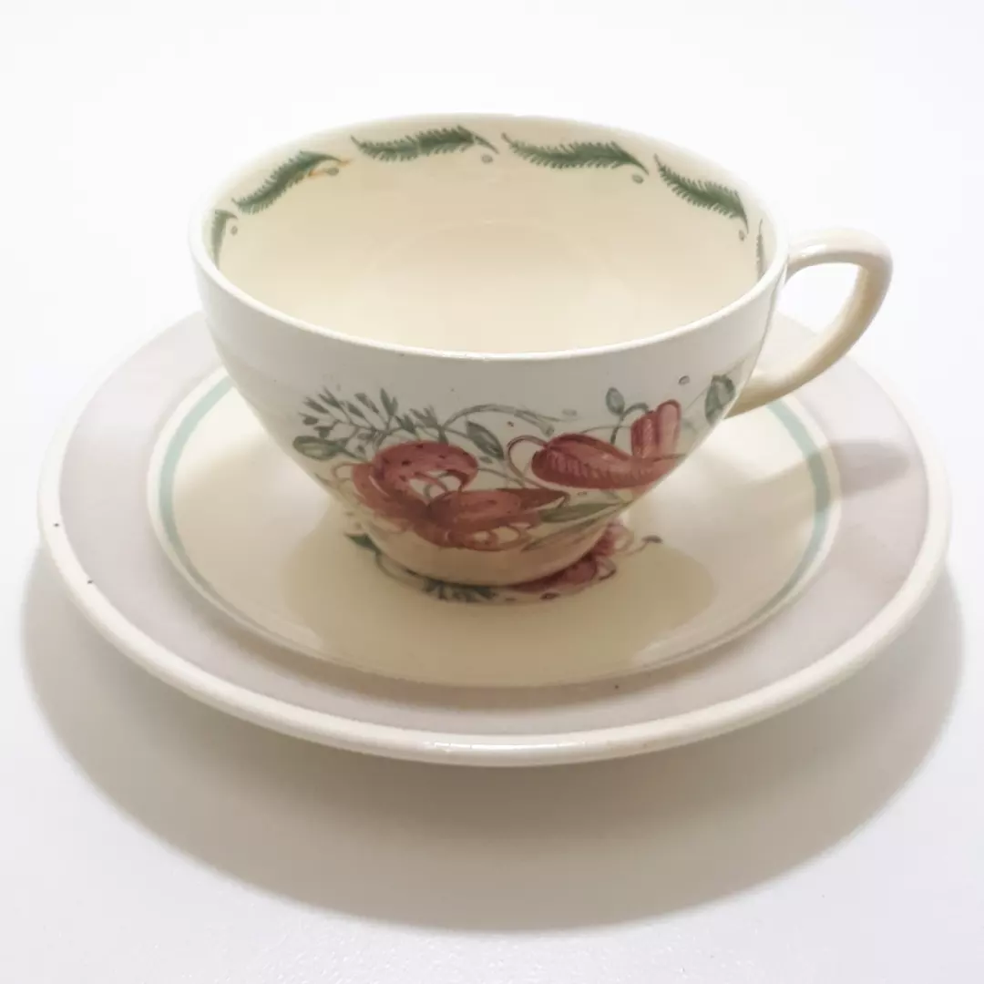 Susie Cooper Tea Duo (Cup & Saucer) –Tiger Lily Pattern - Image 6