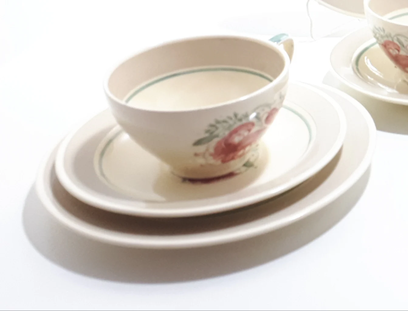 Susie Cooper Tea Set For Two – Kestrel Shape & Tiger Lily Pattern - Image 5