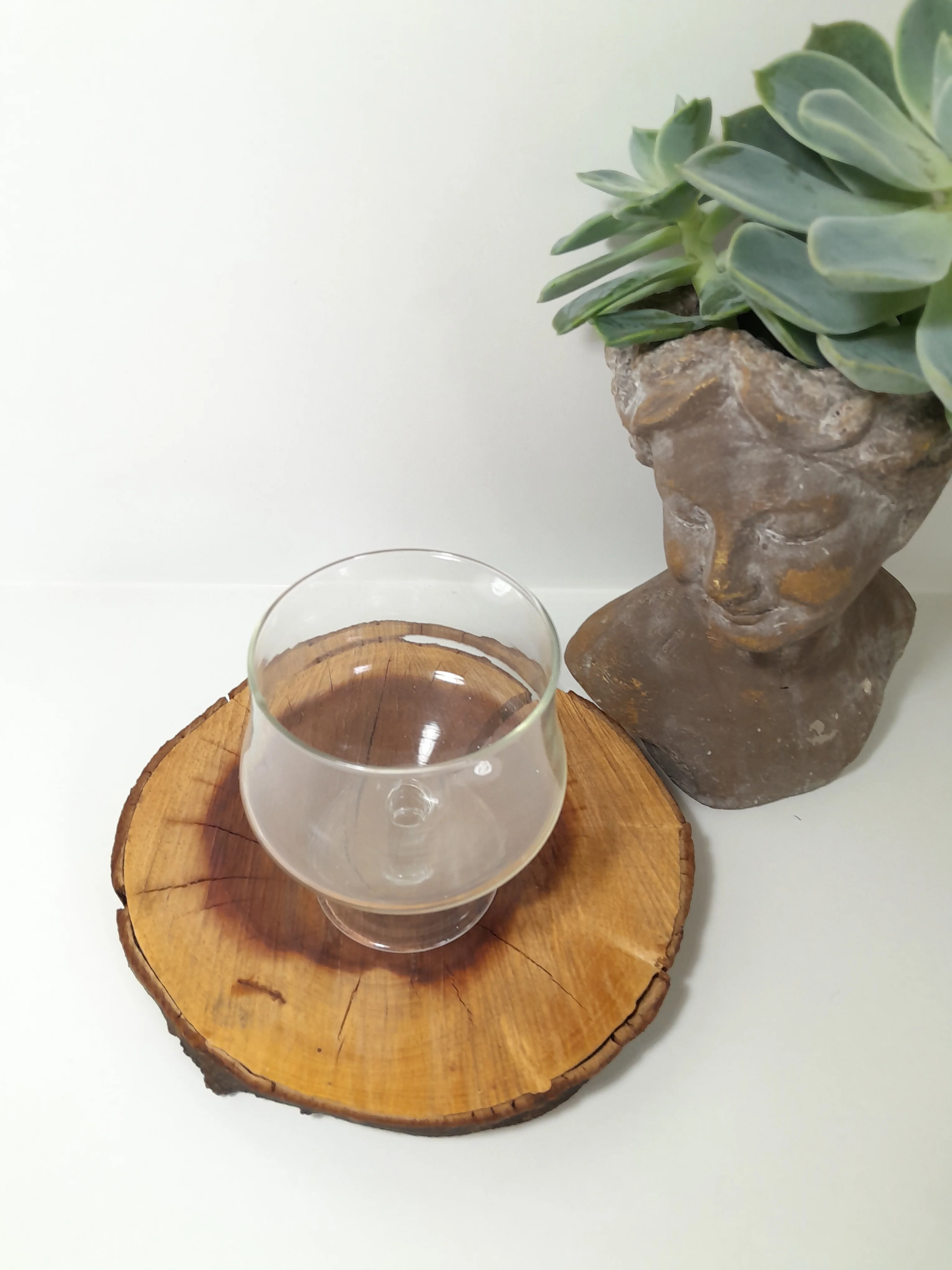 Versatile Clear Glass Snifter / Pedestal Serving Bowl - Image 3