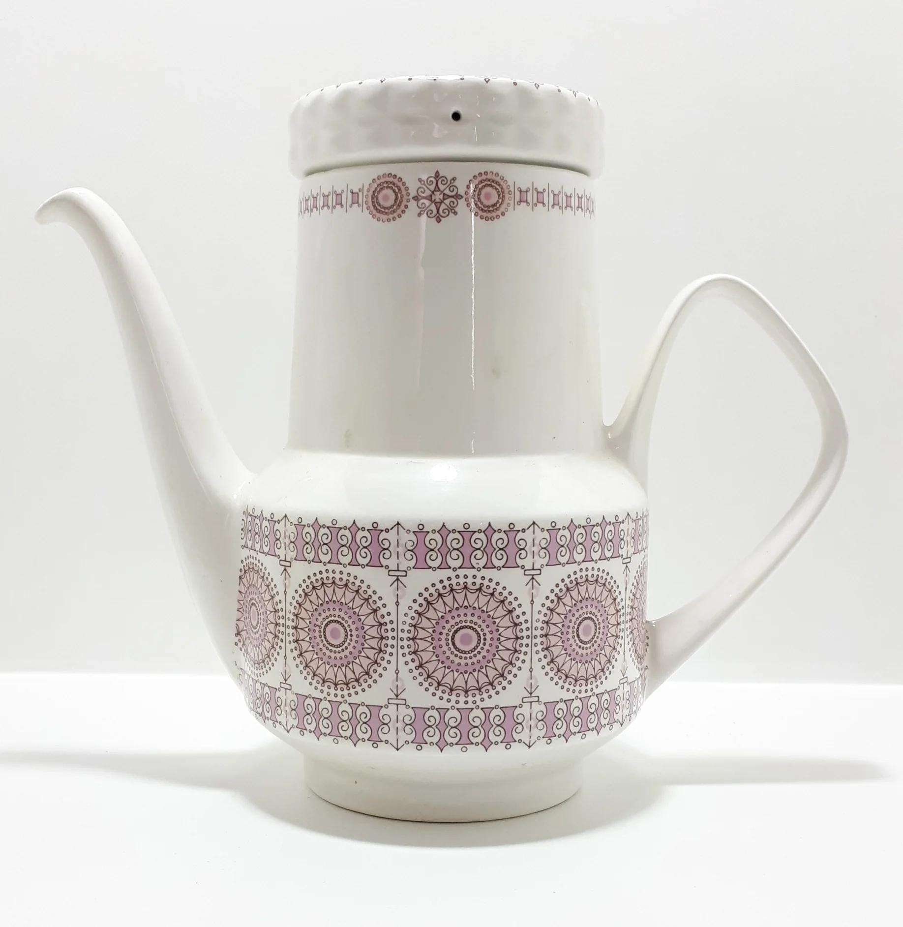 Very Rare Pink Retro Spanish Pontesa Castillian Pattern Coffee Set - Image 5