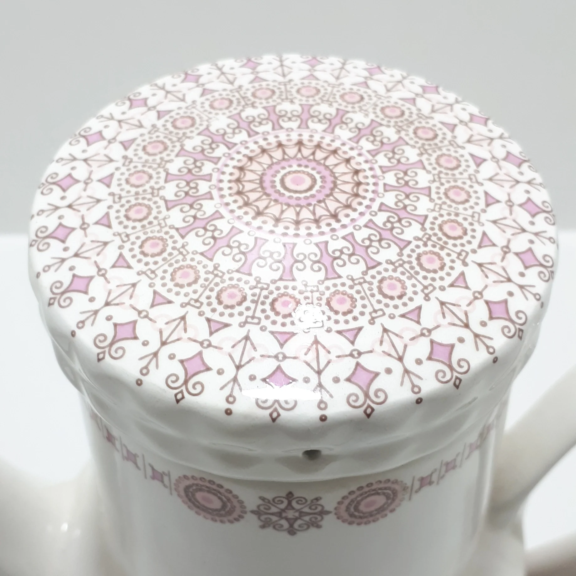 Very Rare Pink Retro Spanish Pontesa Castillian Pattern Coffee Set - Image 7