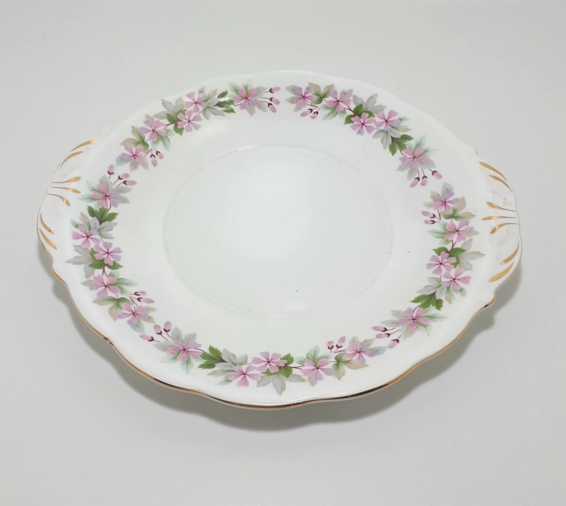 Vintage (1960’s) Queen Anne Bone China (Shore & Coggins Ltd.) Biscuit Plate – Genevieve Pattern - Image 3