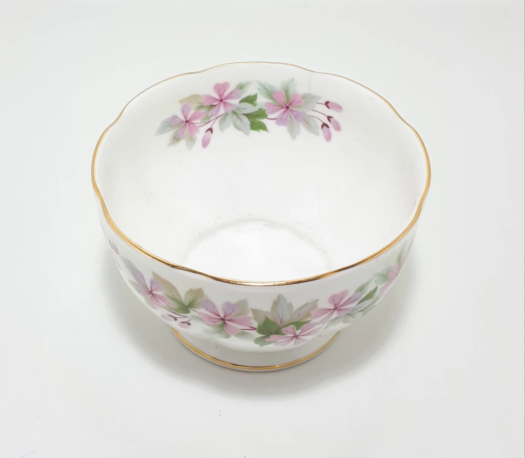 Vintage (1960’s) Queen Anne Bone China (Shore & Coggins Ltd.) Open Sugar Bowl – Genevieve Pattern - Image 2