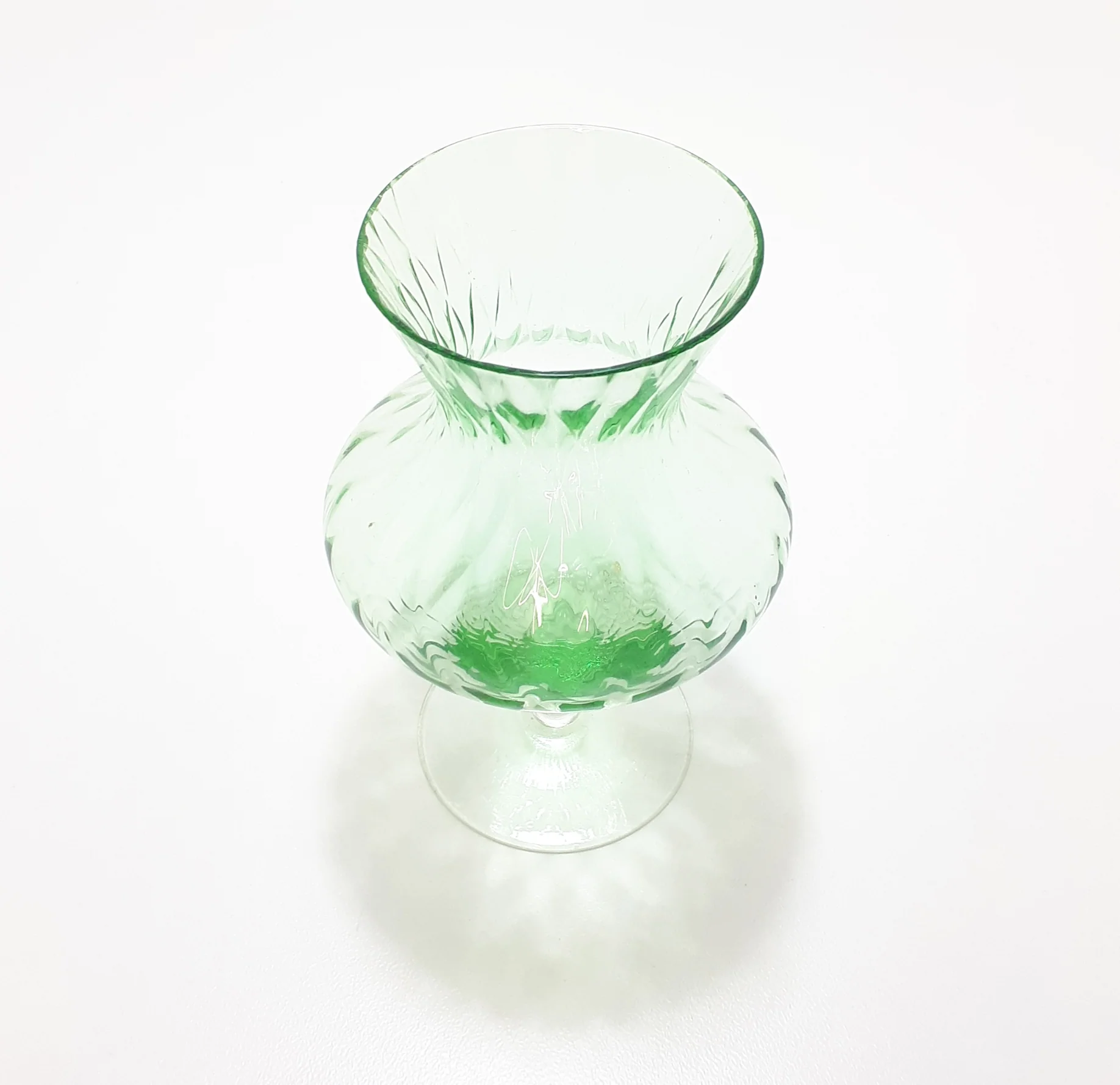 Vintage Chartreuse Green Tulip Vase - Image 2
