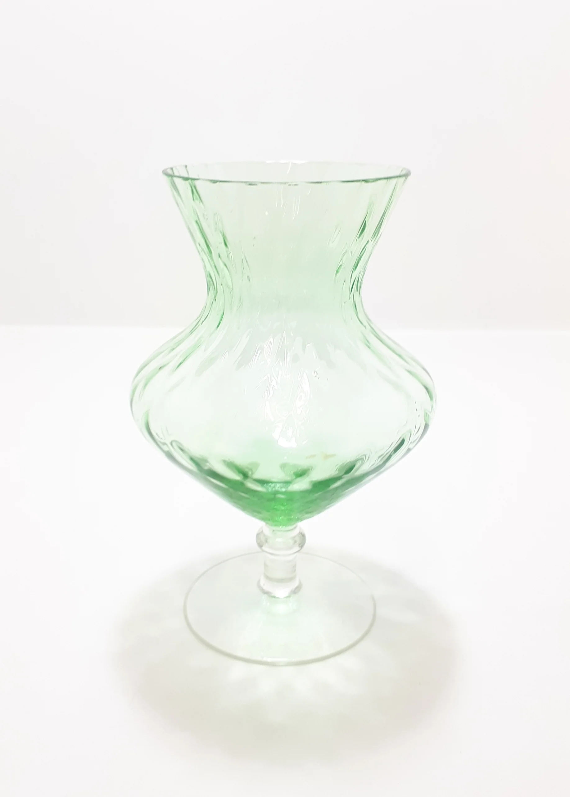 Vintage Chartreuse Green Tulip Vase - Image 4