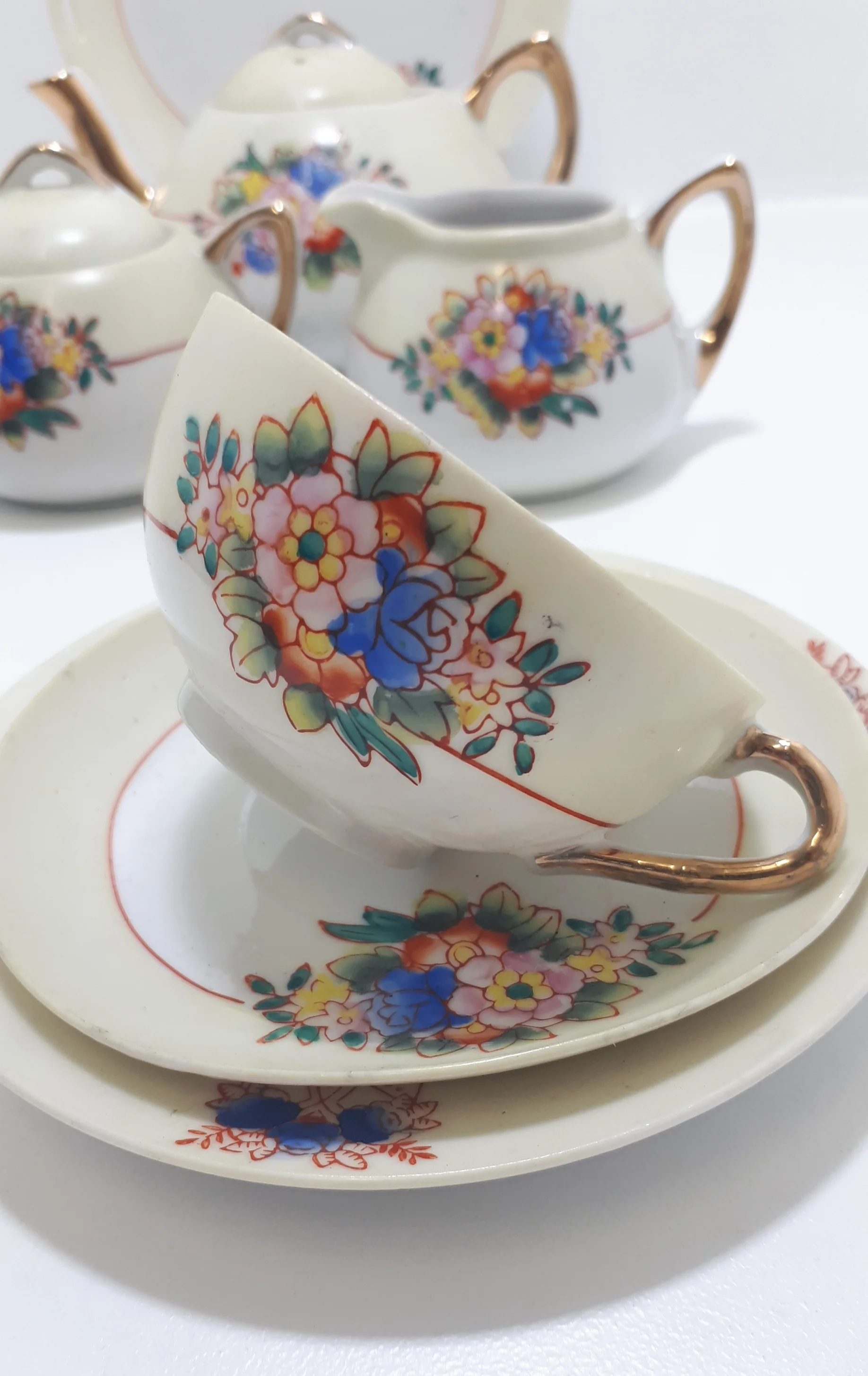 Vintage Children’s Fine Porcelain Tea Set - Image 9