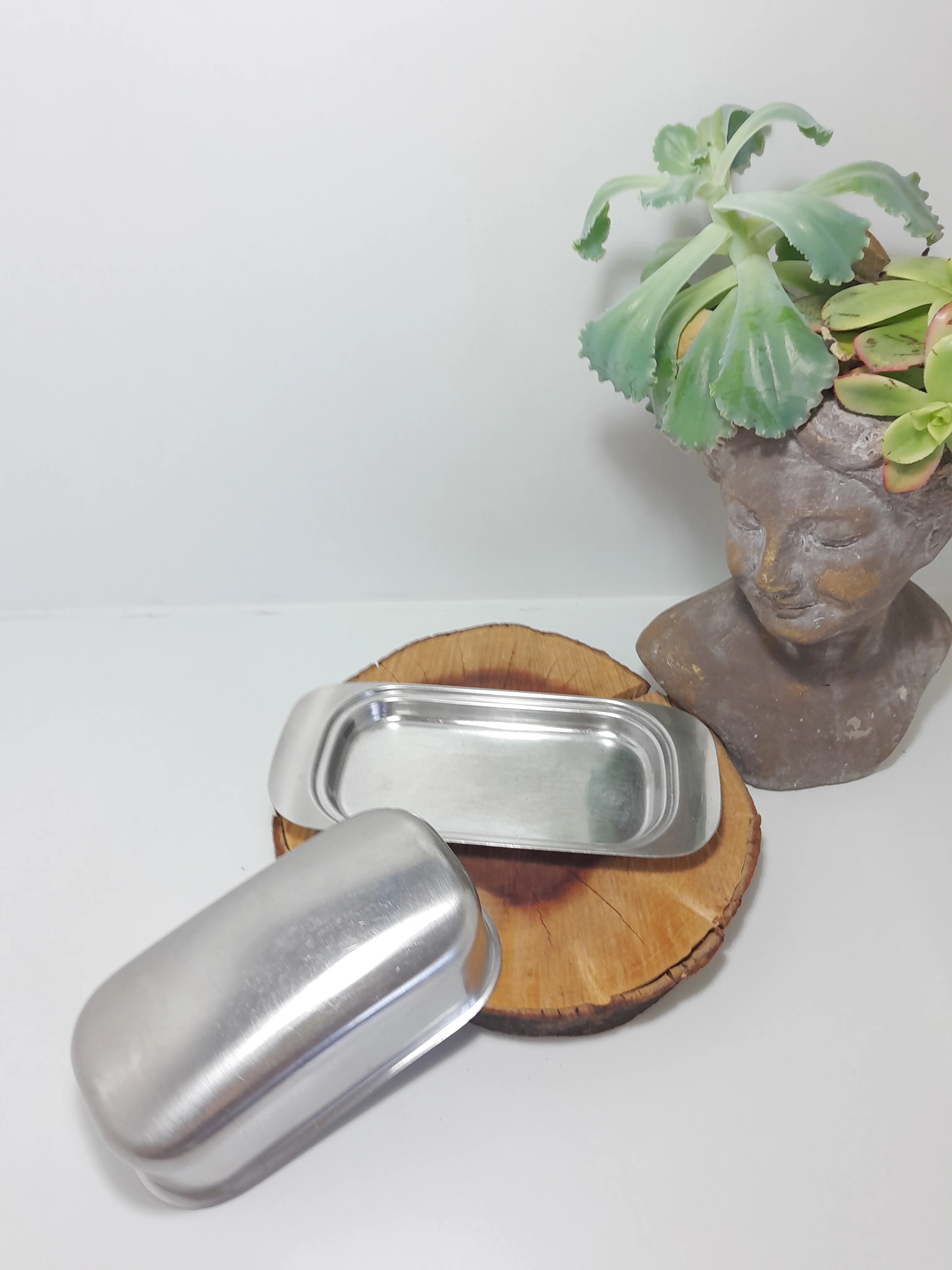 Vintage GENSE – Sweden Stainless Steel Butter Dish - Image 3