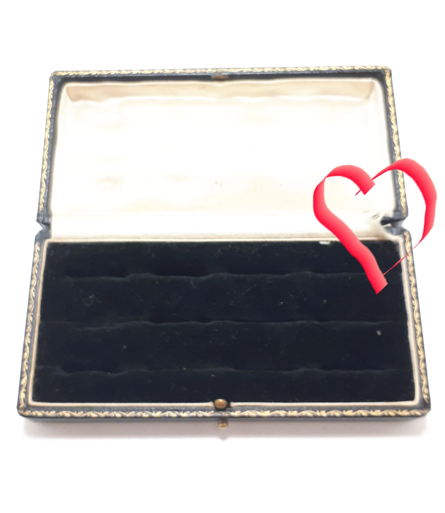 Vintage Leatherette Clad Ring Storage Case - Image 5