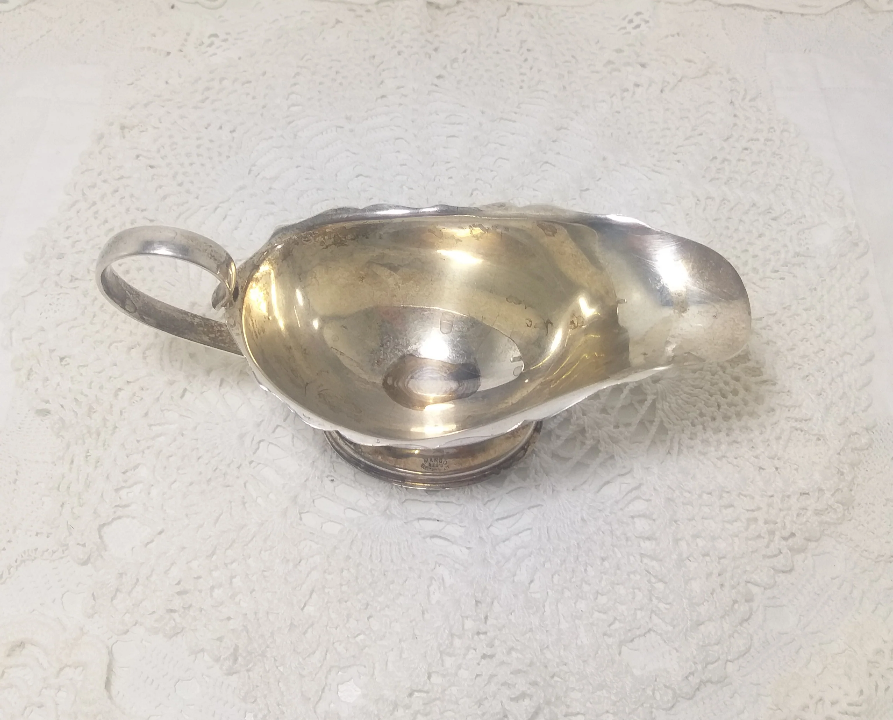Vintage Silver Plated Gravy / Sauce Boat - Image 3