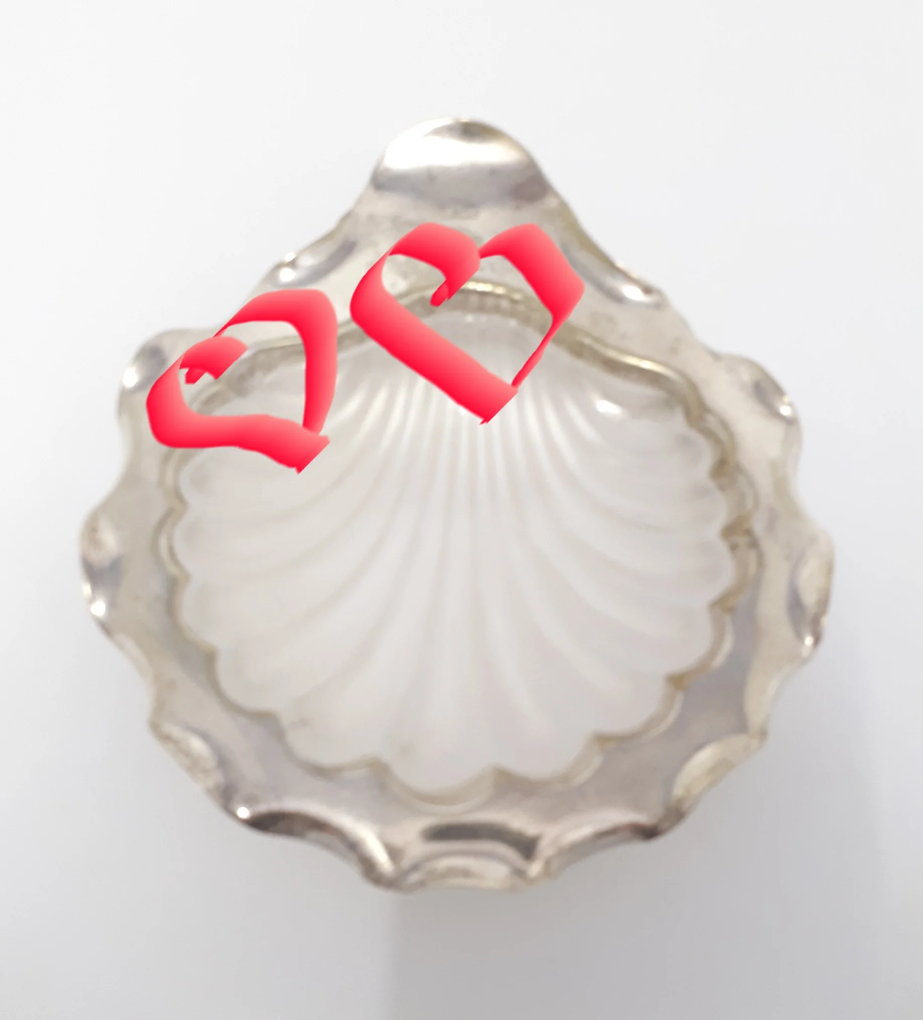 Vintage Silver Plated Shell Dish With Frosted Glass Liner - Image 6