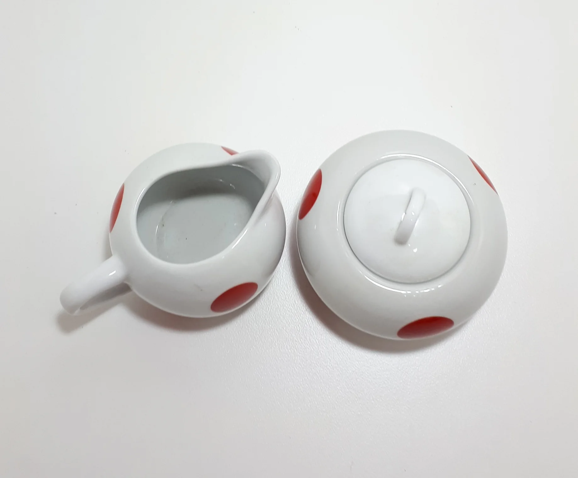 Wiesenthal Porzellan Wirtschaft Kwalitat Porcelain Polka Dot Creamer & Matching Lidded Sugar Bowl - Image 3